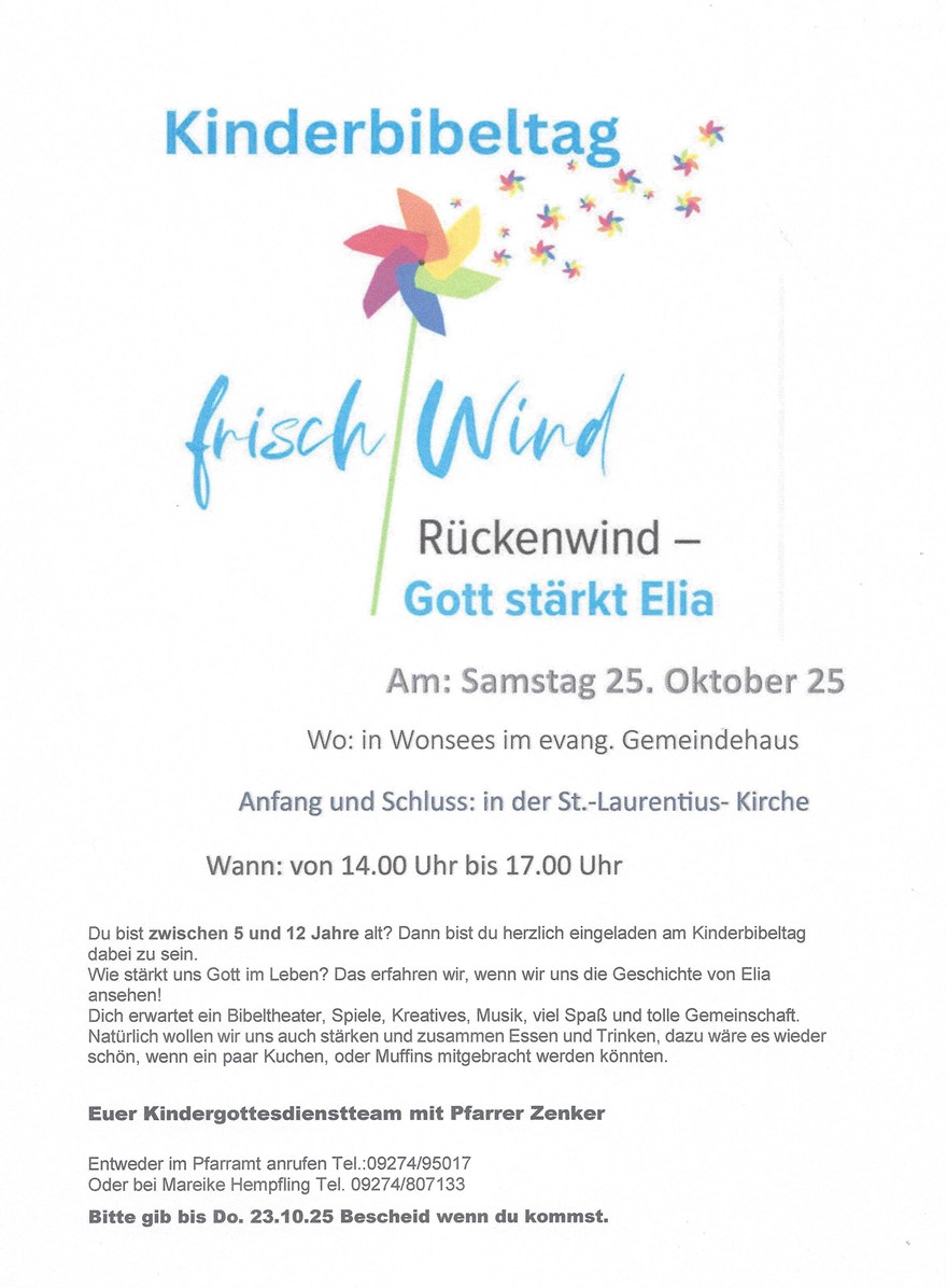 2025 10 25 Kinderbibeltag in Wonsees Neu