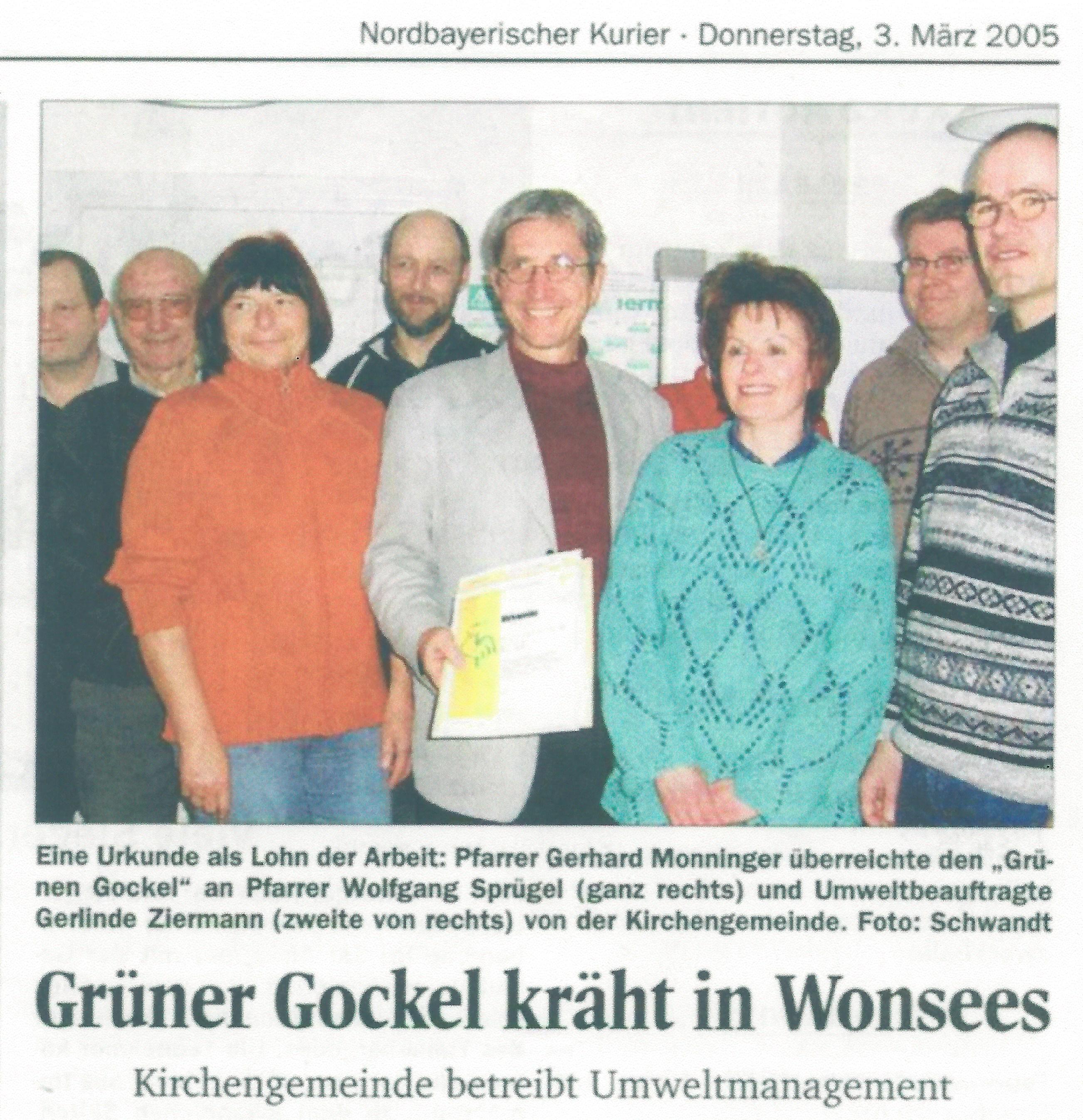 Gruener Gockel Presse